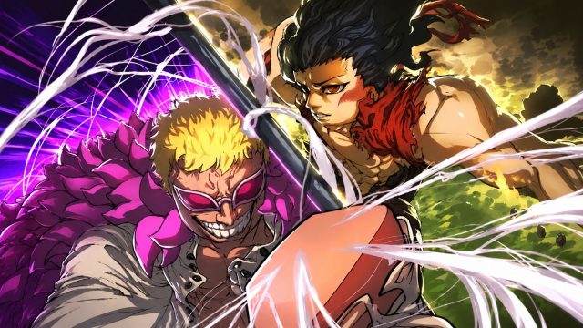 Anime Final Quest characters battling with swords and energy effects