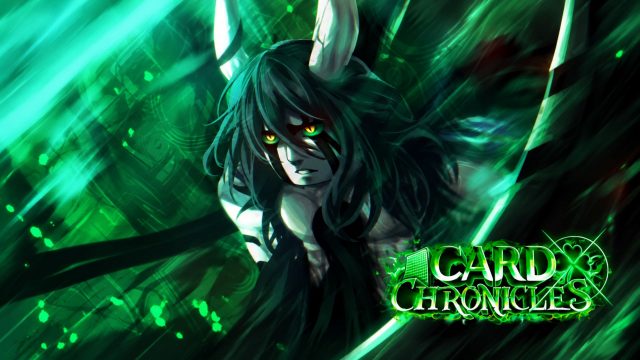 Card Chronicles character with glowing eyes in green fantasy artwork
