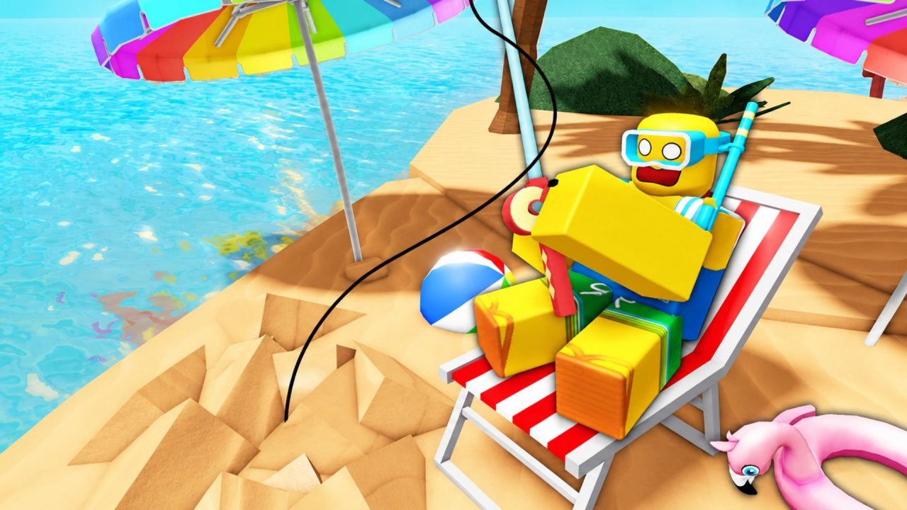 Fisch character relaxing on a beach chair with snorkeling gear