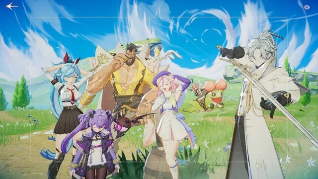 Star Sailors characters posing together in a bright grassy field.